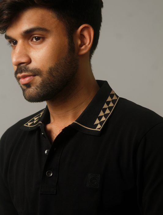 Caesar Polo in Jet black