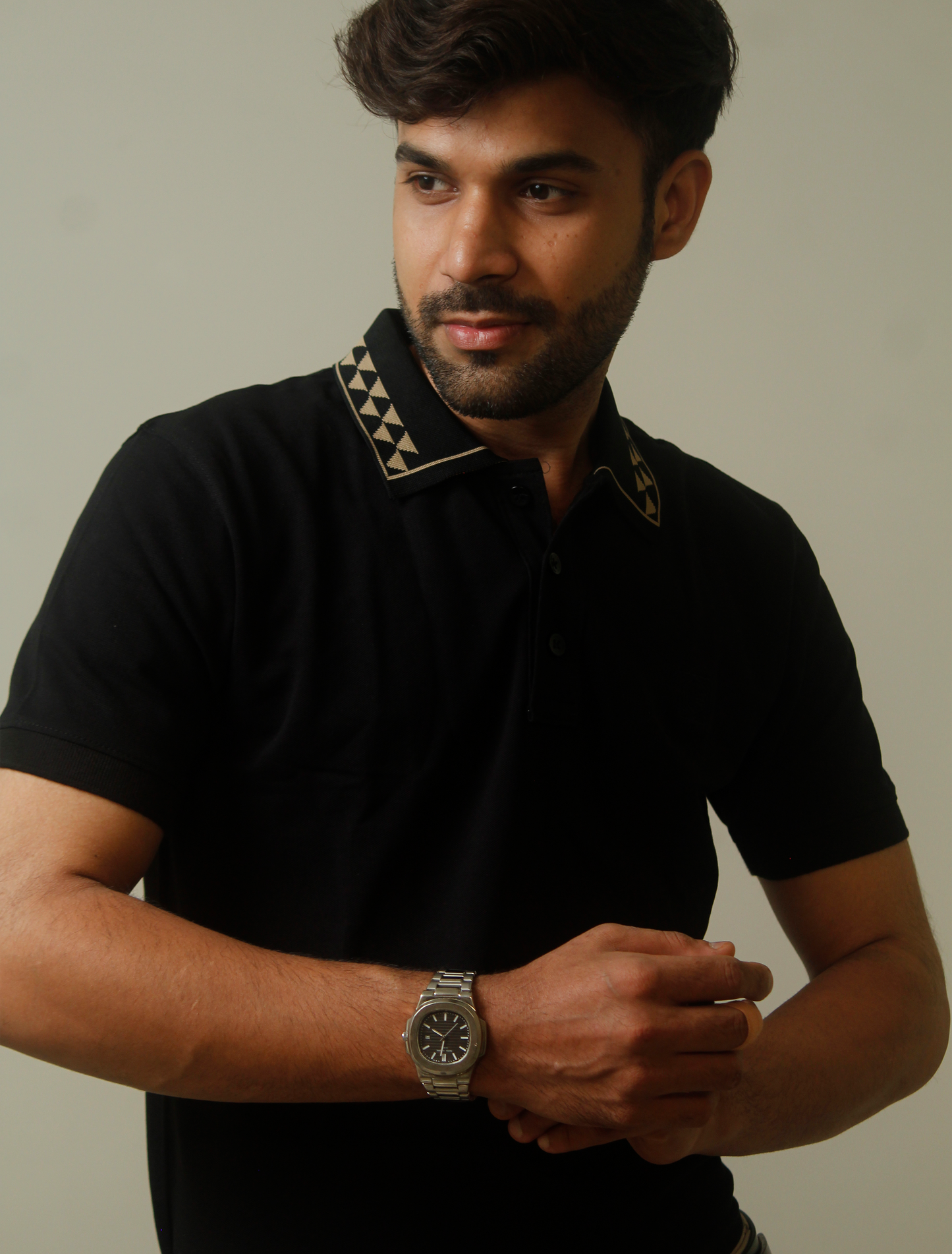 Caesar Polo in Jet black
