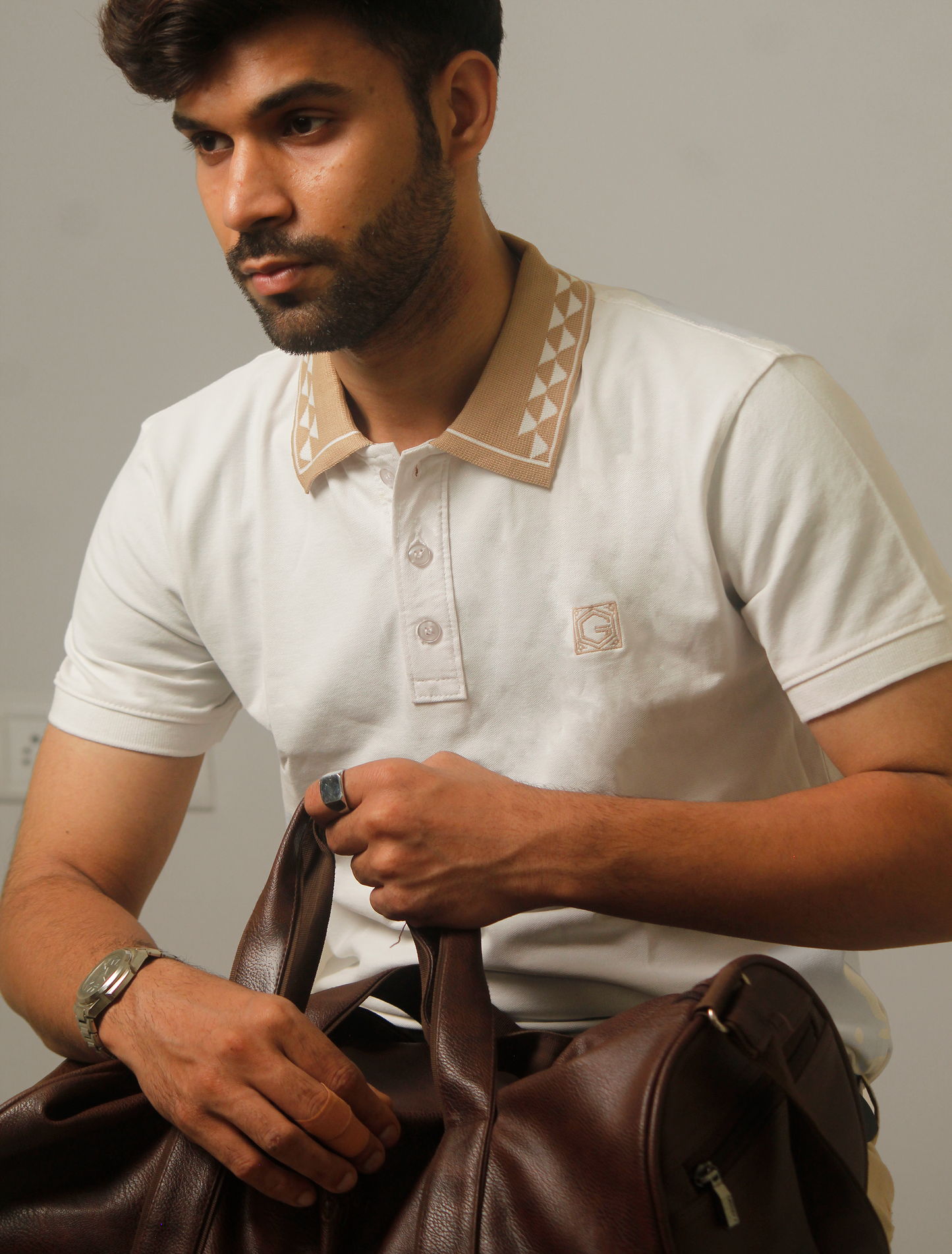 Caesar Polo in Cloud White