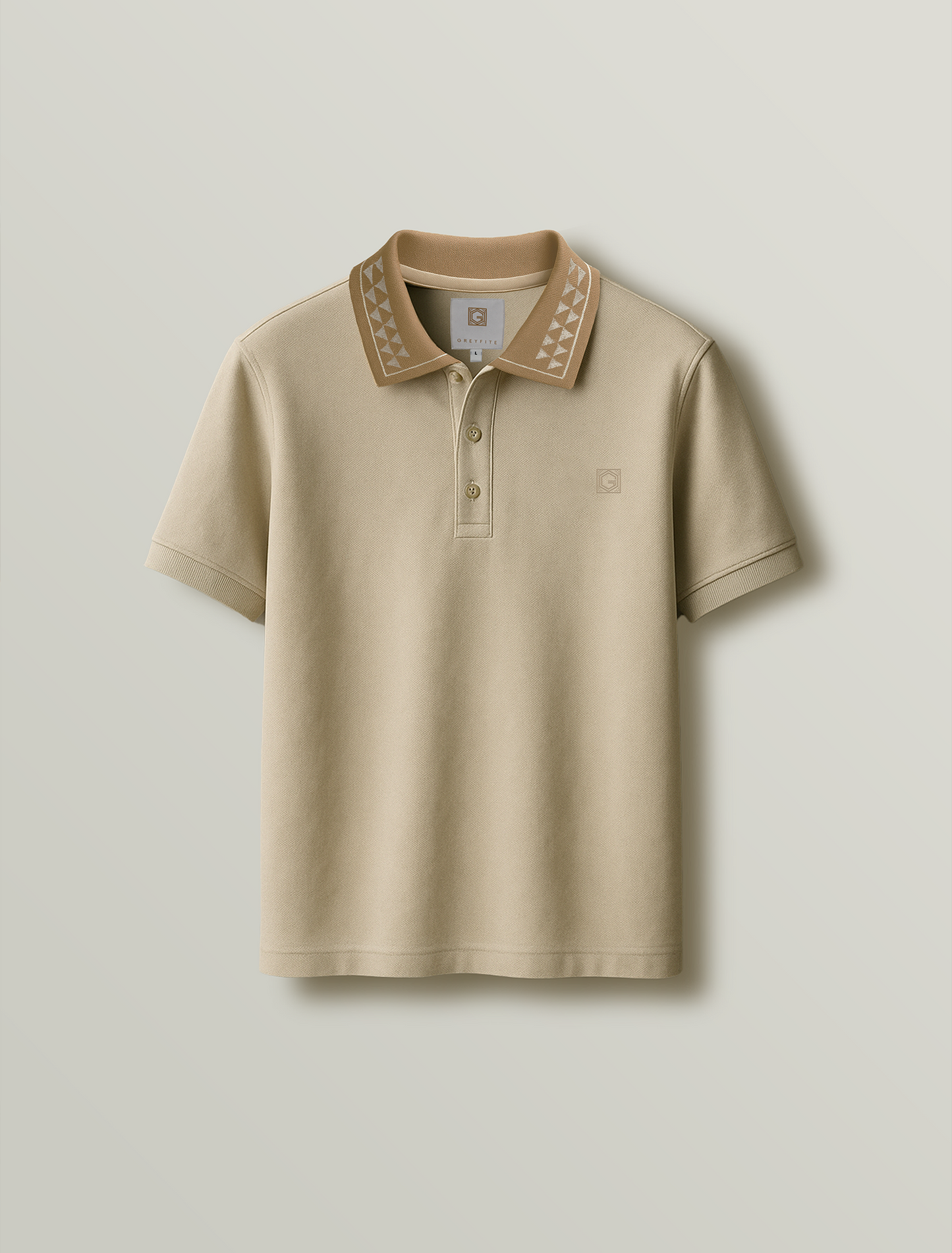 Caesar Polo in Sandstone Beige