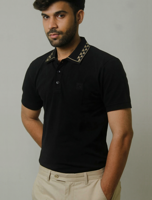 Caesar Polo in Jet black
