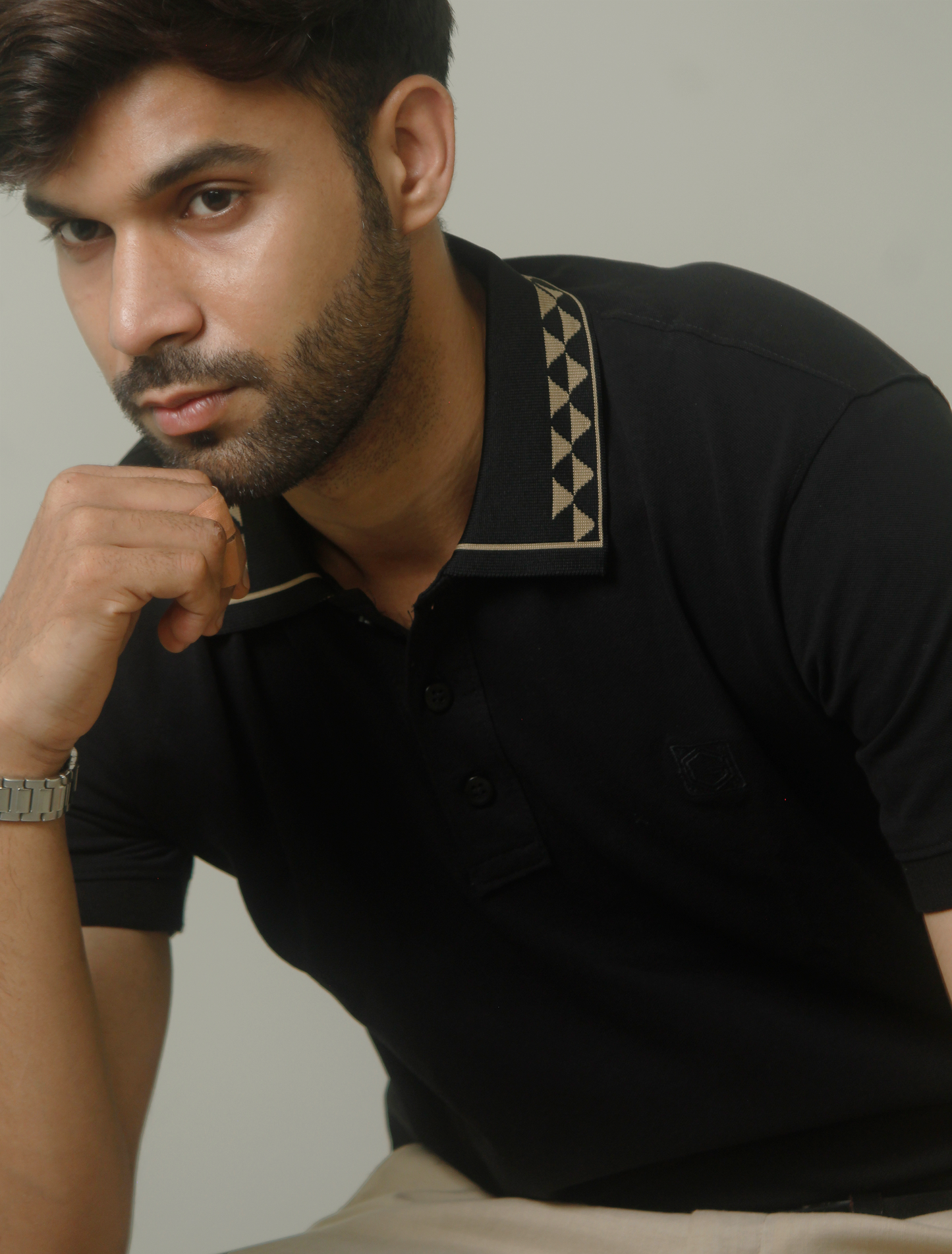 Caesar Polo in Jet black