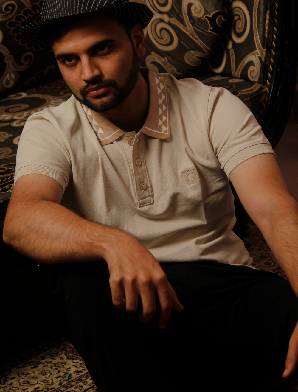 Caesar Polo in Sandstone Beige