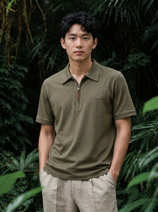 Nexus Polo in Lichen Green