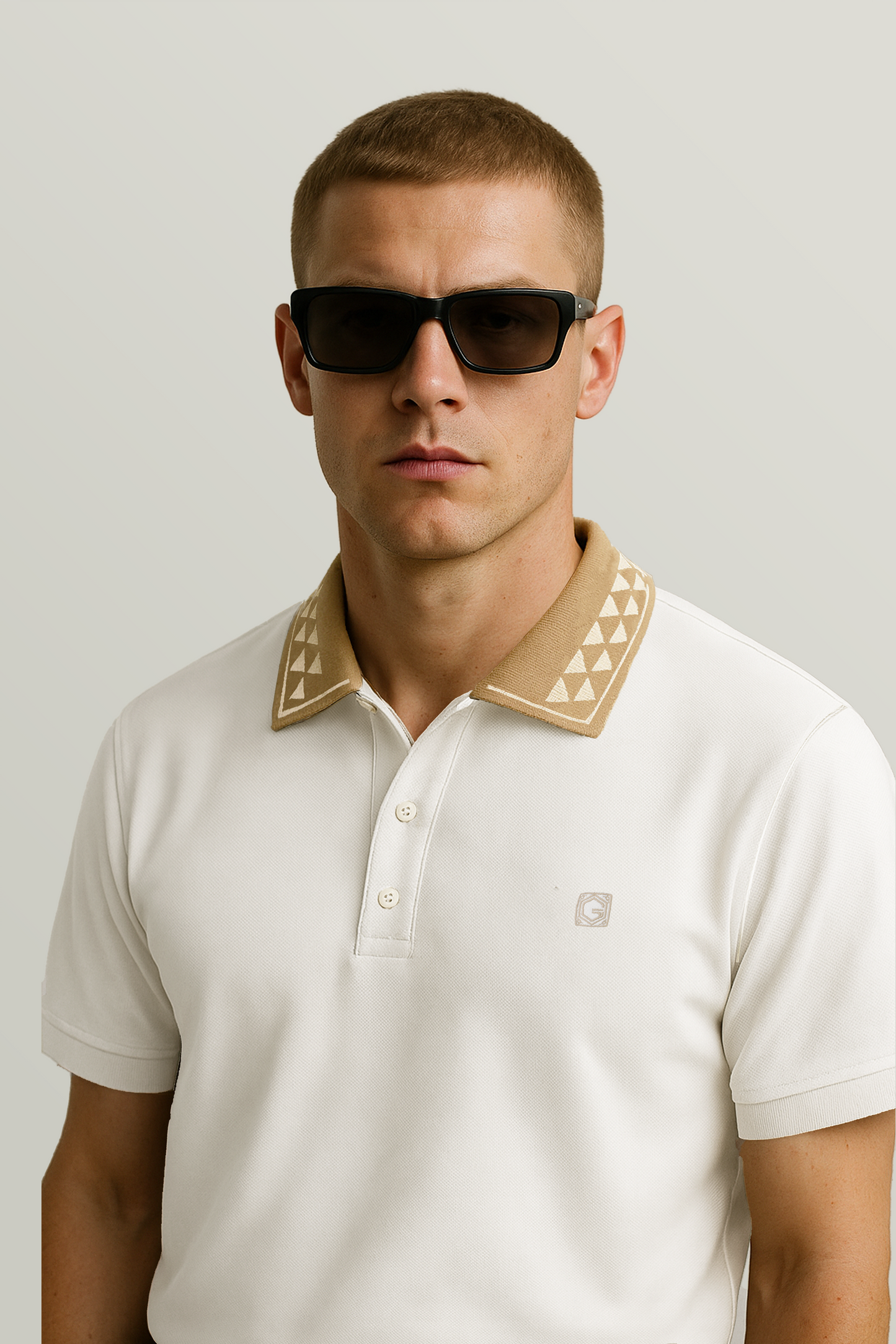 Caeser 101 White Polo
